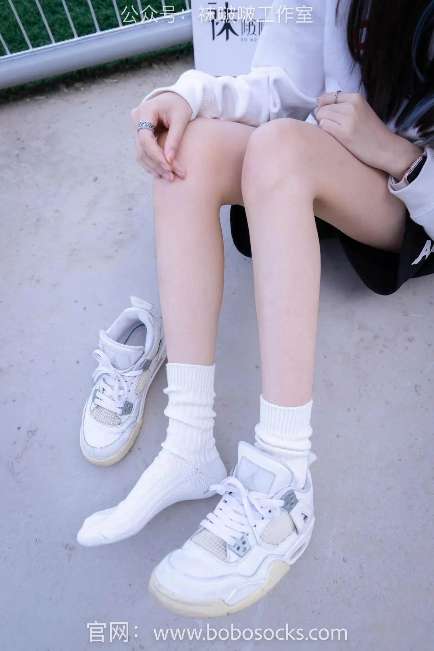 [BoBoSocks袜啵啵]NO.103 稚予-AJ篮球鞋、白棉袜、裸足 [134P]插图6